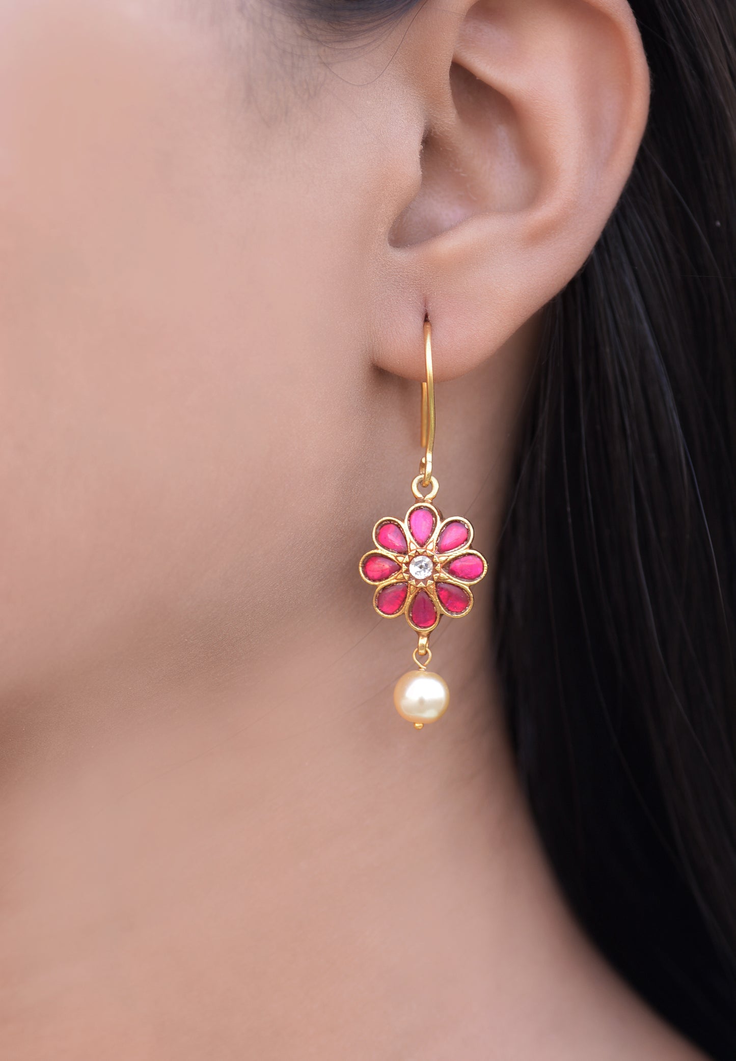 Floral Kundan Earrings