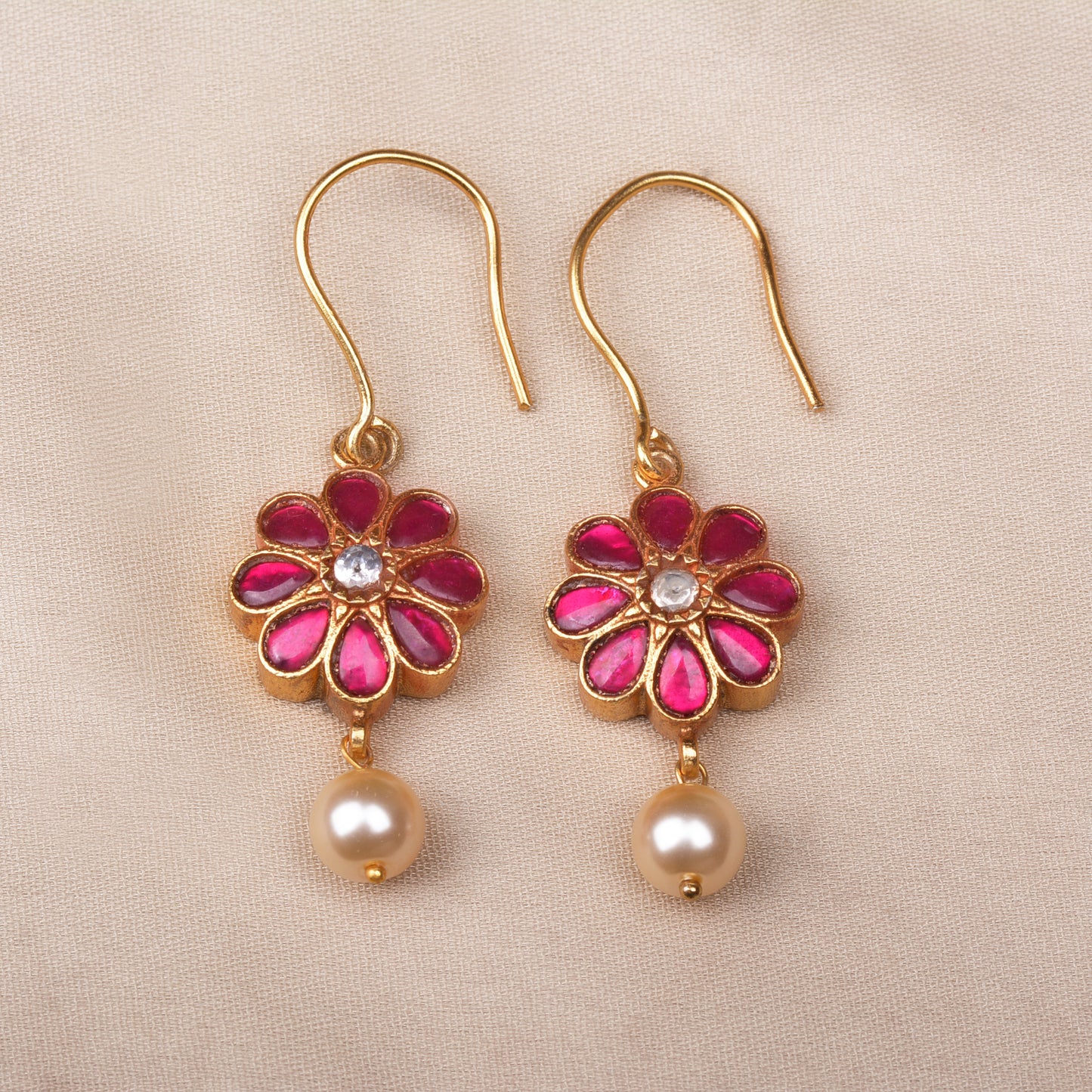 Floral Kundan Earrings