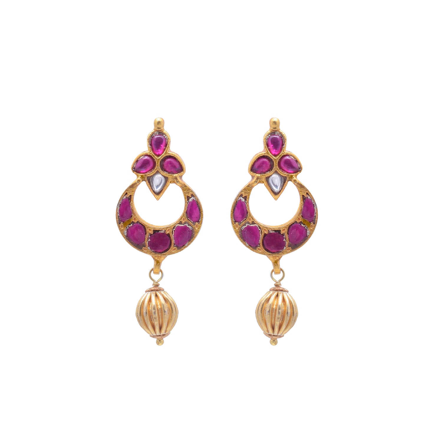 PINK GEMSTONE SIMPLE EARRING